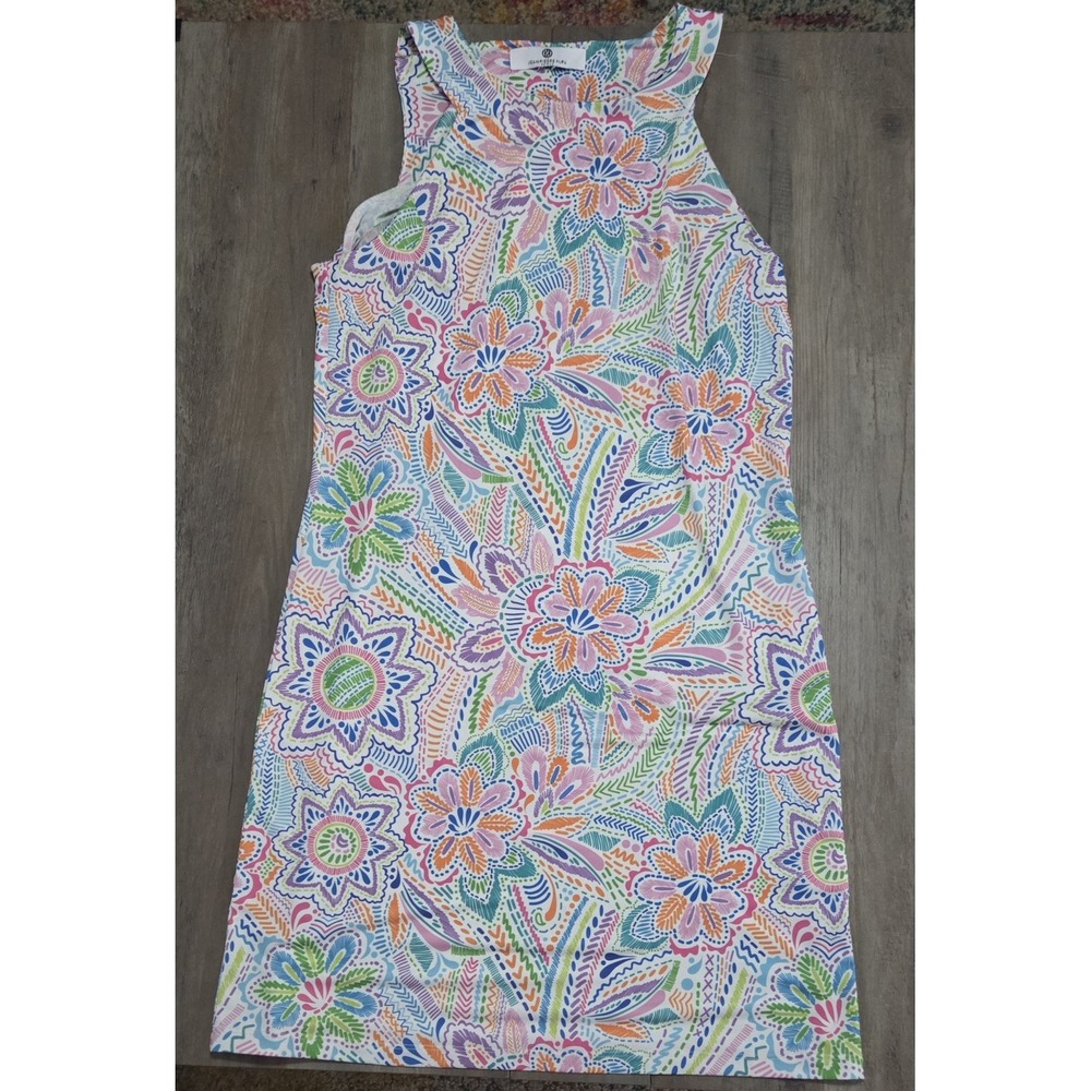 Jean Pierre Klifa Floral Colorful Sleeveless Dress Women S - Picture 1 of 5